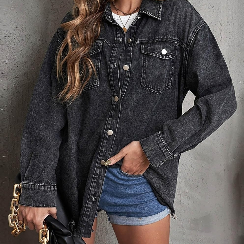 Women's Black Denim Jacket